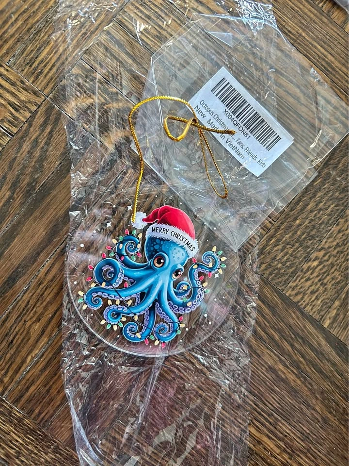 Octopus Christmas ornament