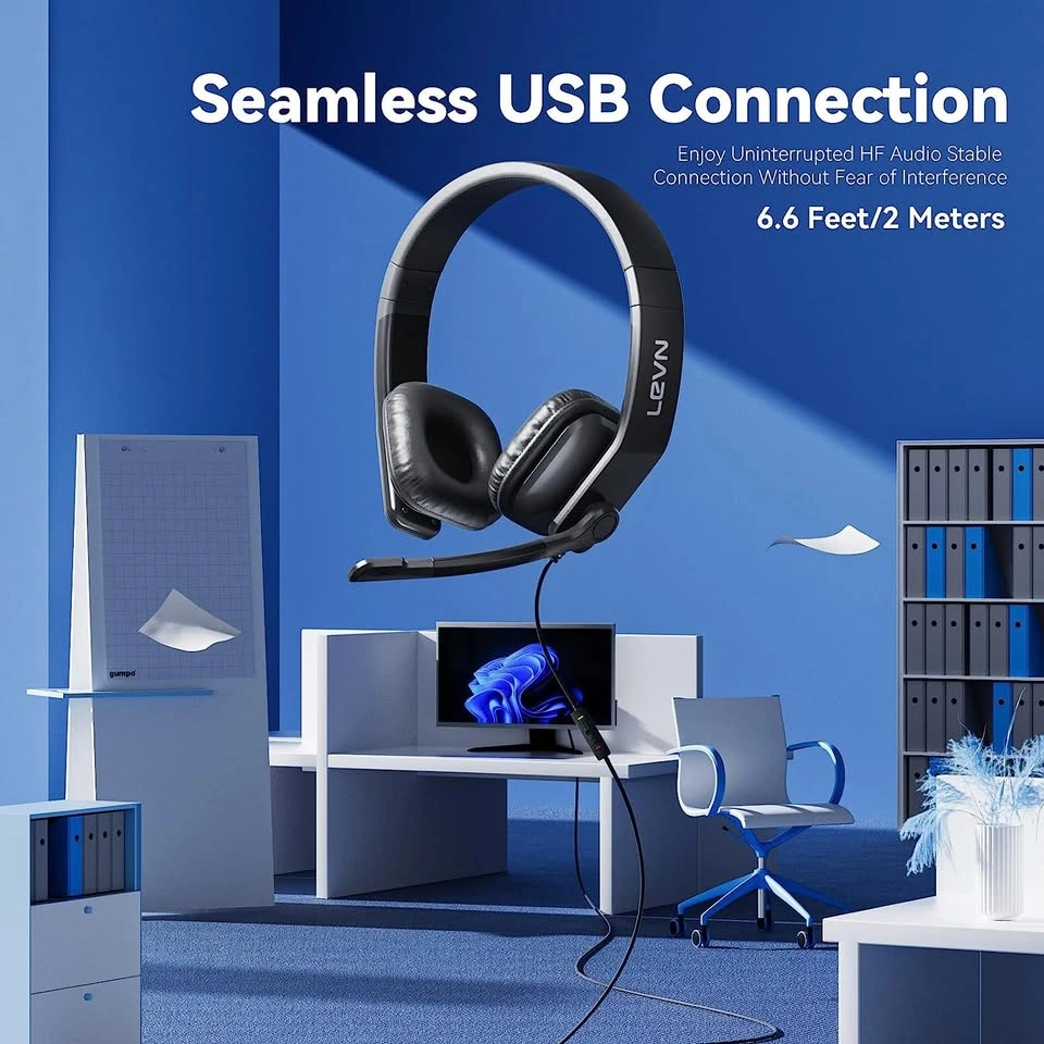 USB Wired Headset with Microphone - photo 4