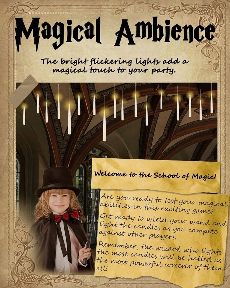 Floating Candles with Wand, 24pcs Hanging Candles - photo 4