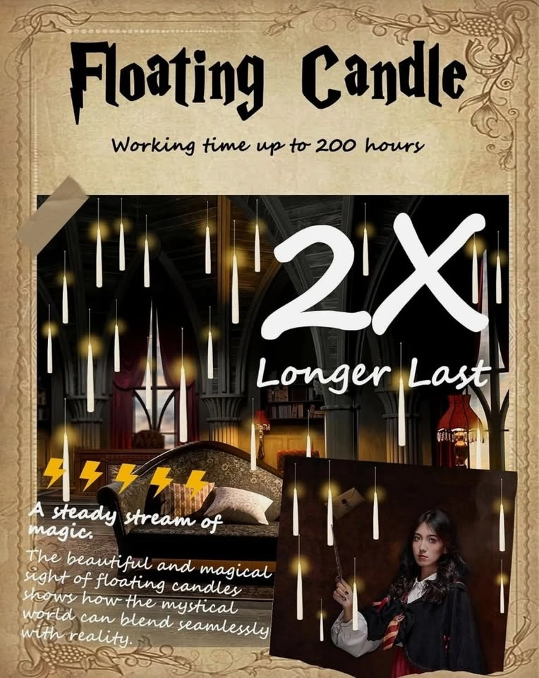Floating Candles with Wand, 24pcs Hanging Candles - photo 5