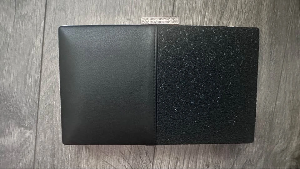 Black Clutch Bag with Rhinestone Clasp and Chain Strap - photo 3