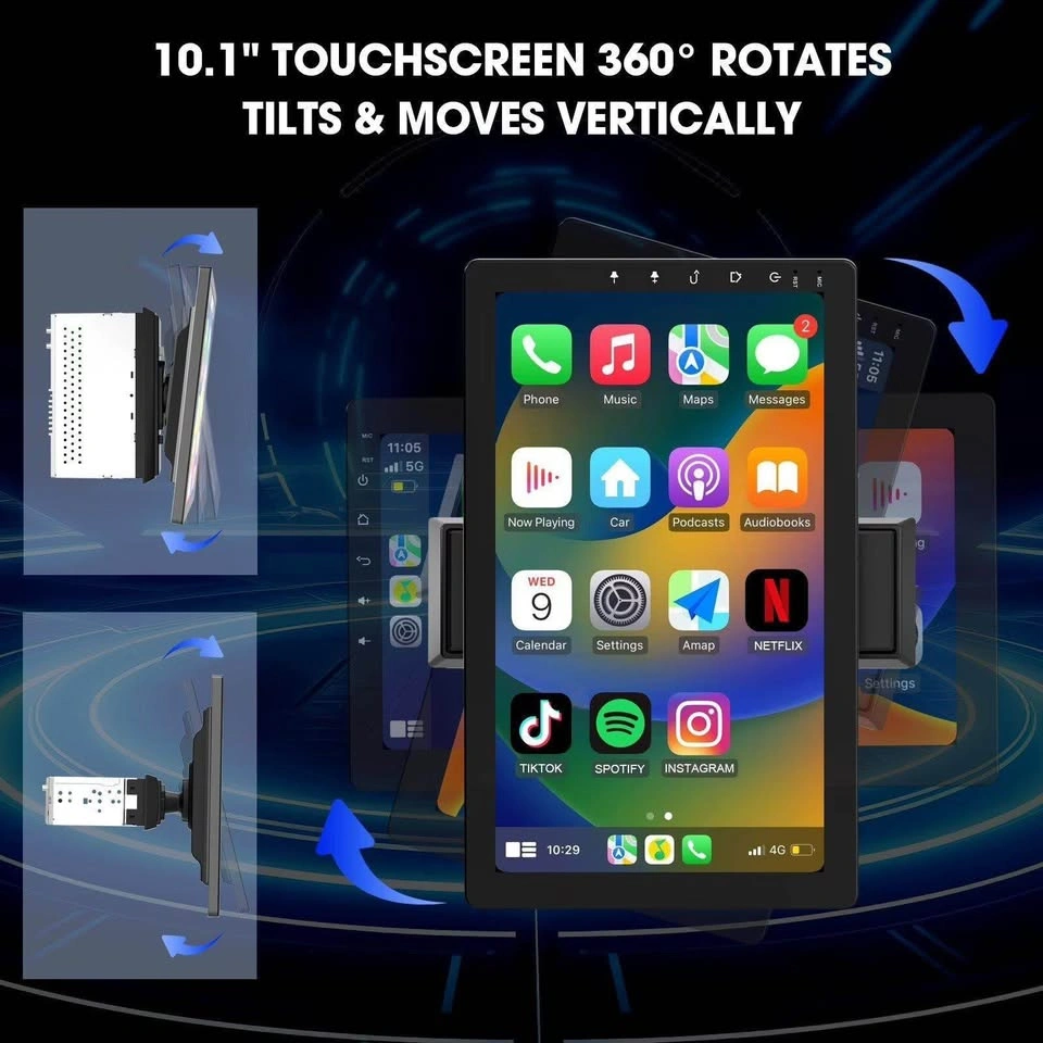 10.1" Rotatable Touch Screen Car Stereo - photo 4