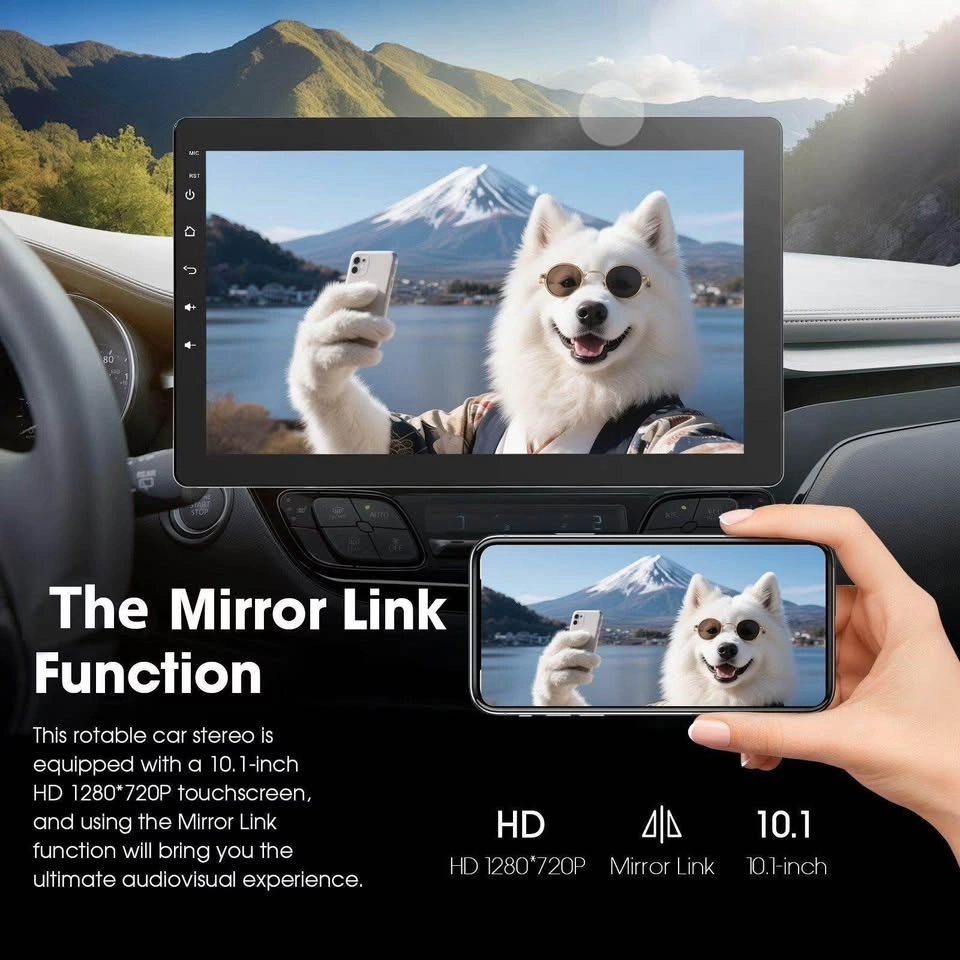10.1" Rotatable Touch Screen Car Stereo - photo 5