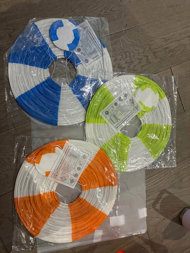 Hanging Hot Air Balloon Paper Lanterns Set (3 Packs) - photo 2