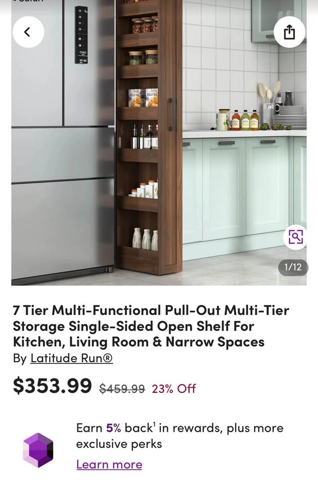 Pull out Kitchen storage shelf 7 shelf - photo 5