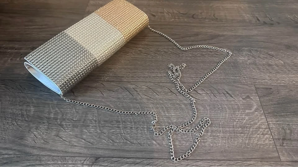 Rhinestone Clutch Bag with Chain Strap - photo 3