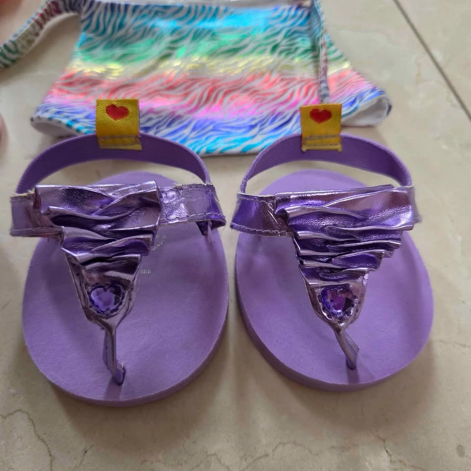 Build-A-Bear 6-Piece Summer Outfit Bundle | Bikini, Cover-Up, Ho - photo 3