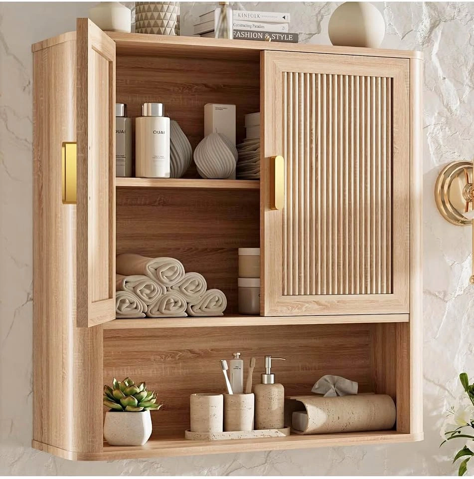 Brand New Assembled Bathroom Storage Cabinet - Natural Oak