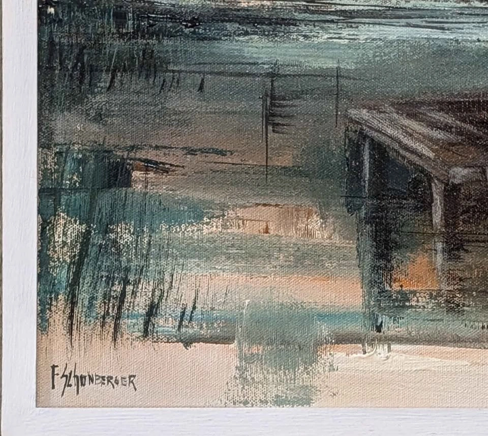 Fred Schonberger "Cottages, Rideau Lakes" Oil Painting - photo 4