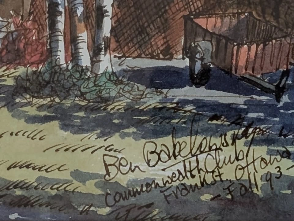 Ben Babelowsky Original Watercolour Painting by Renowned Ottawa - photo 3