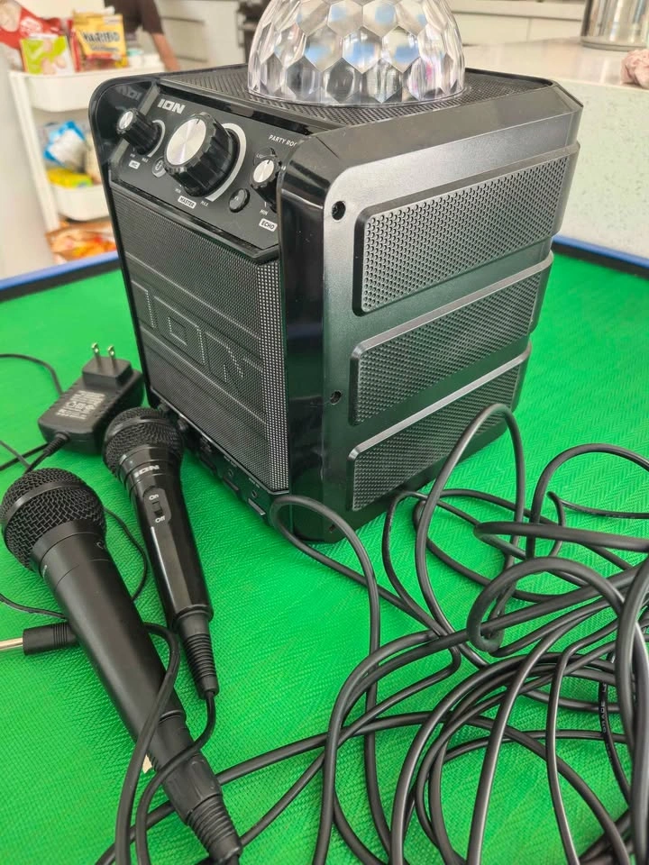 ION Party Rocker Effects Karaoke Speaker w/ Disco Light & Mics - photo 2