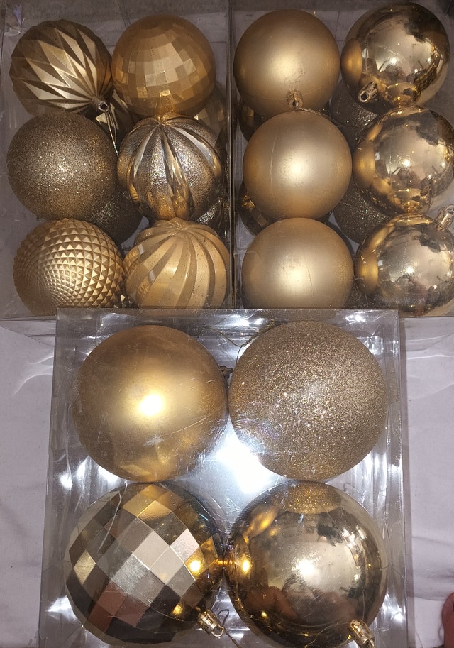 Gold Christmas Tree Ornaments - 4x10cm, 12x8cm - photo 2