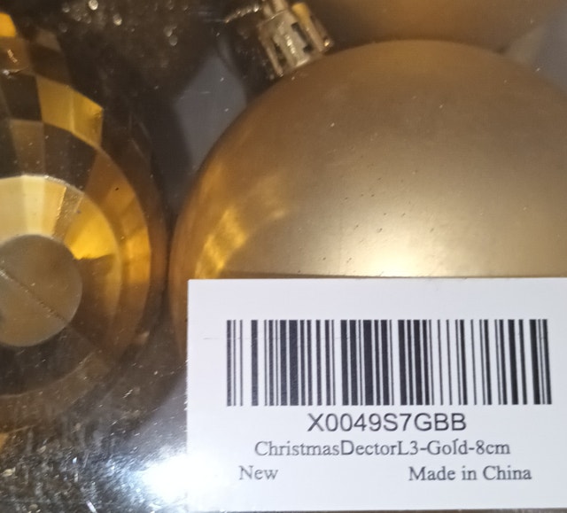 Gold Christmas Tree Ornaments - 4x10cm, 12x8cm - photo 3