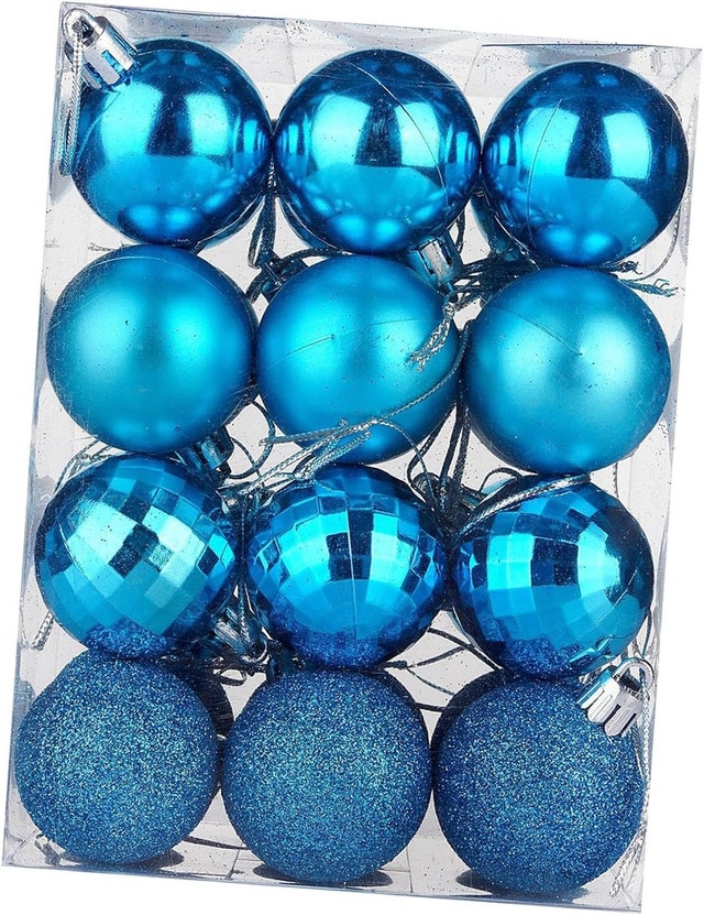 NEW Festive Christmas Tree Decor Ornaments Balls Set - 24 Pieces