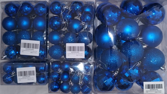 NEW Festive Christmas Tree Ornaments - Blue Balls Set (24 Pcs) - photo 2