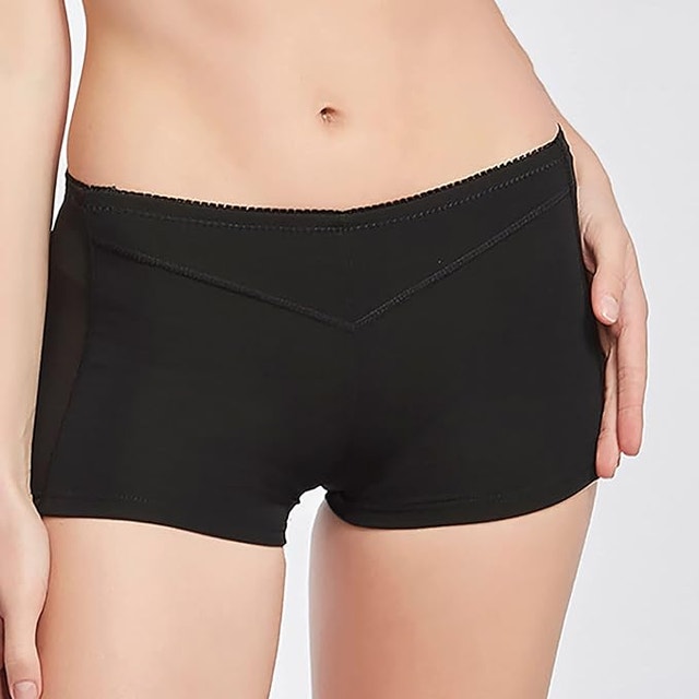 NEW Women's Large Black Butt Lifting Boy Short Underwear