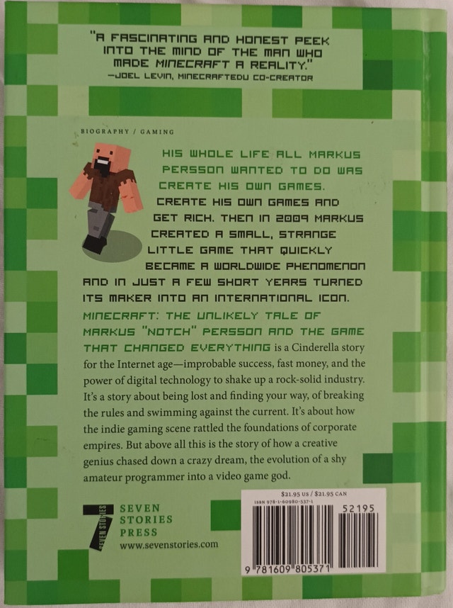 Minecraft: The Unlikely Tale of Markus "Notch" Persson Book - photo 2