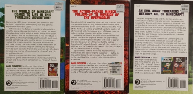 3 Books Minecraft Unofficial Novels, Gameknight999 - photo 2