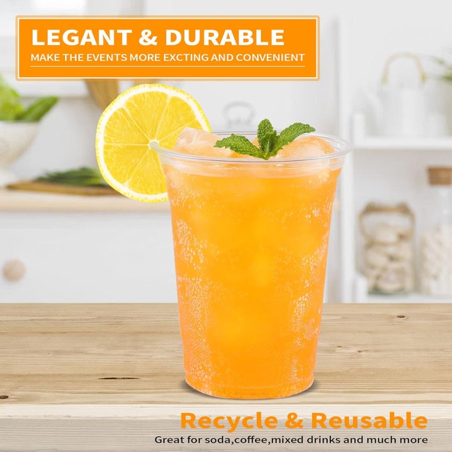 NEW 300 Pack Clear Plastic Cups, 12 oz - photo 3