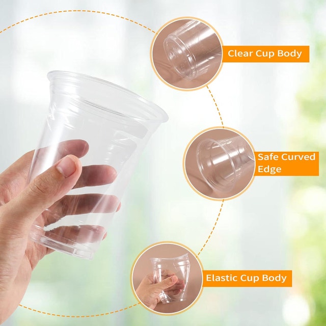 NEW 300 Pack Clear Plastic Cups, 12 oz - photo 4