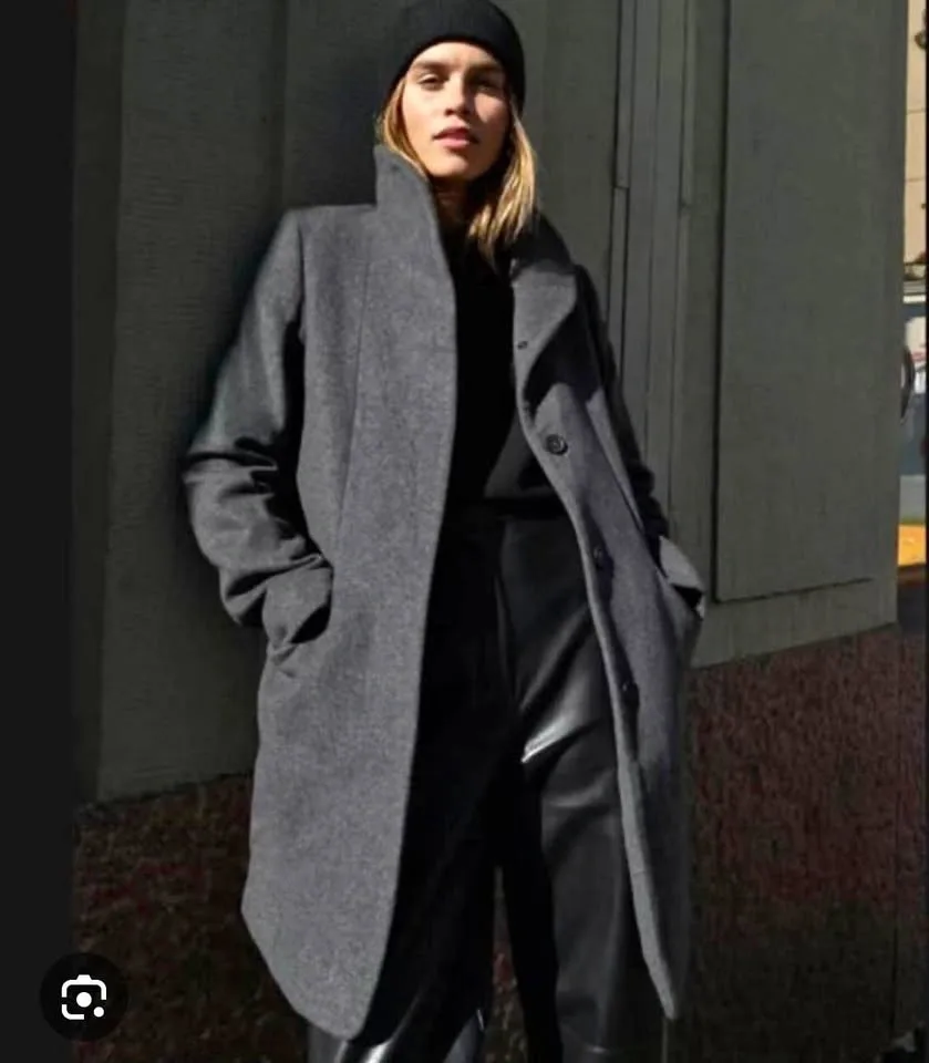 Aritzia Wool Coat (Wilfred) - Gray Size M