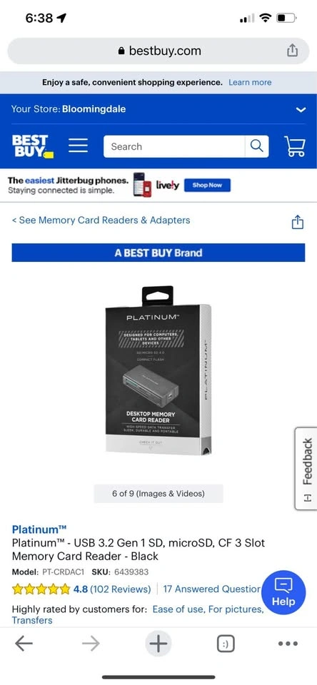 Platinum Desktop Memory Card Reader - USB 3.2 Gen 1