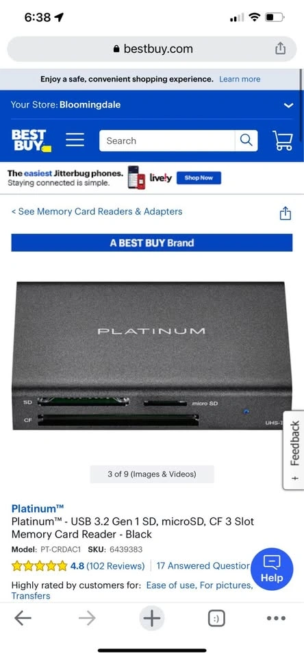 Platinum Desktop Memory Card Reader - USB 3.2 Gen 1 - photo 4
