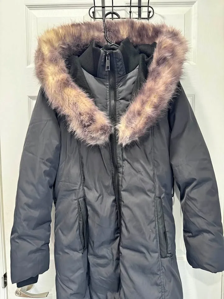 J.Style Black Women's Fur Jacket