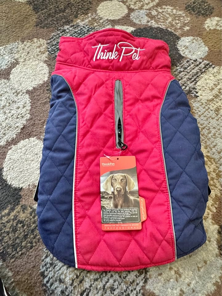 ThinkPet Dog Winter Coat – XL (Red & Blue)