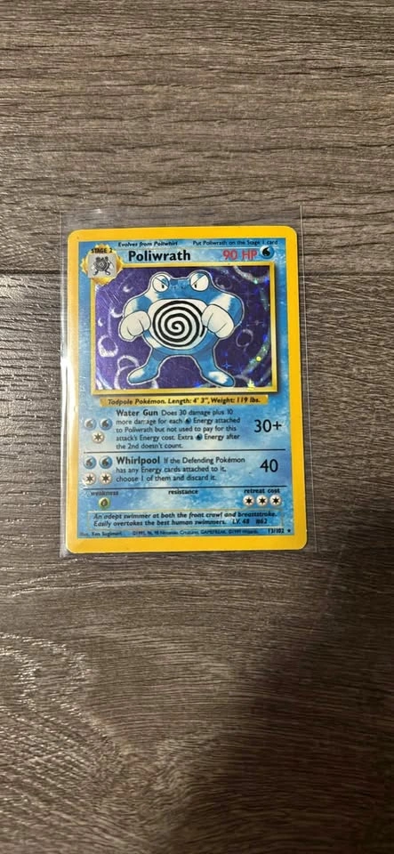 Poliwrath Base Set Holofoil (MP) (13/102) - Pokemon TCG
