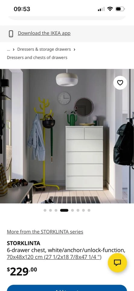 Ikea 6 Drawer Chest White 80cm *120 cm - photo 2
