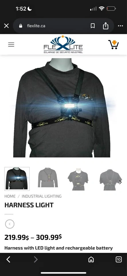 Flexlite Harness Light - Powerful LED Light (BNIB)