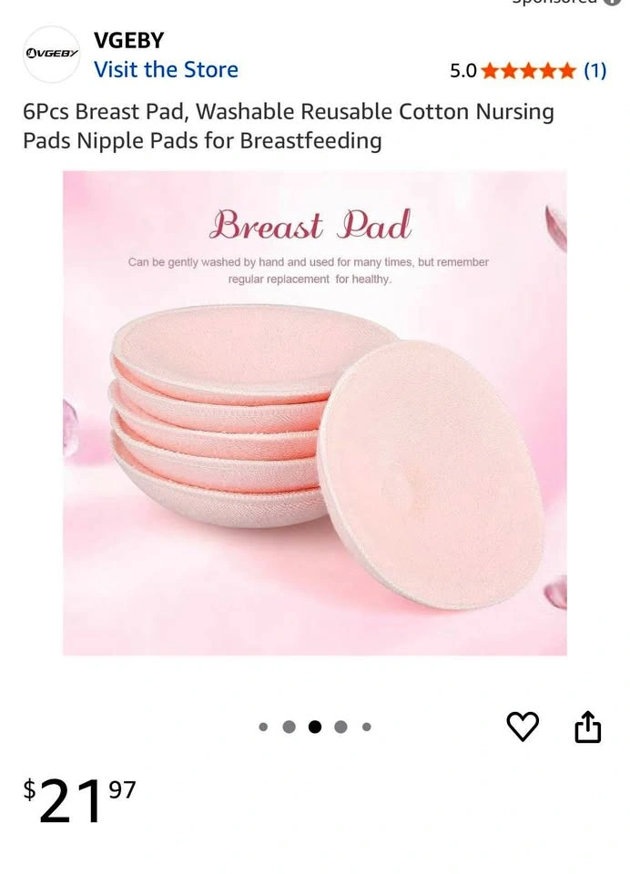 Reusable Nursing Pads 3 pairs