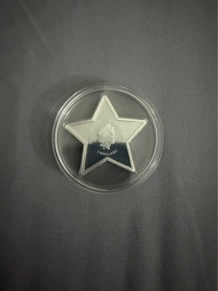 2013 Cook Islands 5 Dollar Christmas Angel Star Coin - photo 2