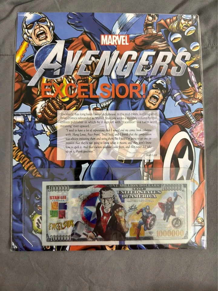 Marvel Avengers Excelsior! Stan Lee Commemorative Bill