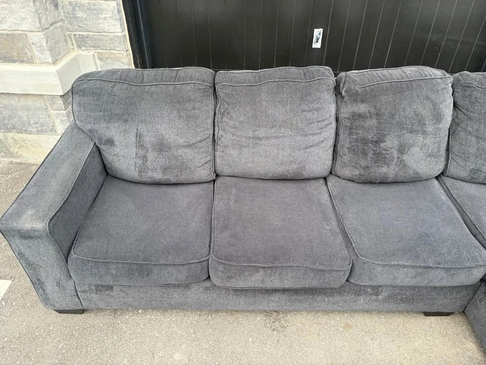 Grey Large Sectional Sofa Set with Ottoman - Free Delivery - photo 5