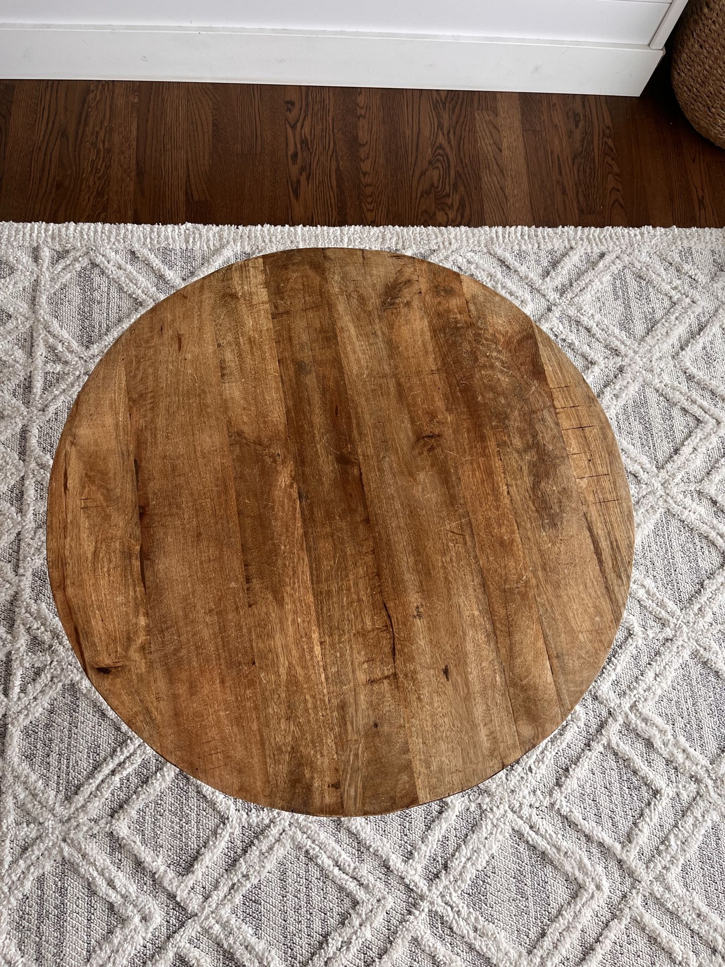 Modern Round Wood & Metal Coffee Table – Mercury Row (Lupi) - photo 3