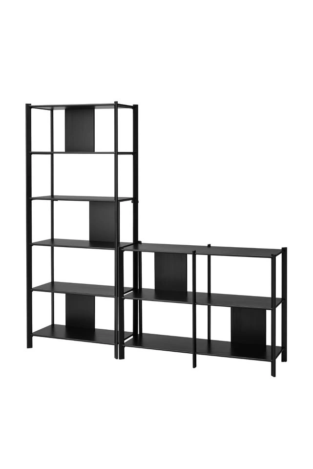 JÄTTESTA Storage combination, black, 200x40x195 cm - photo 3
