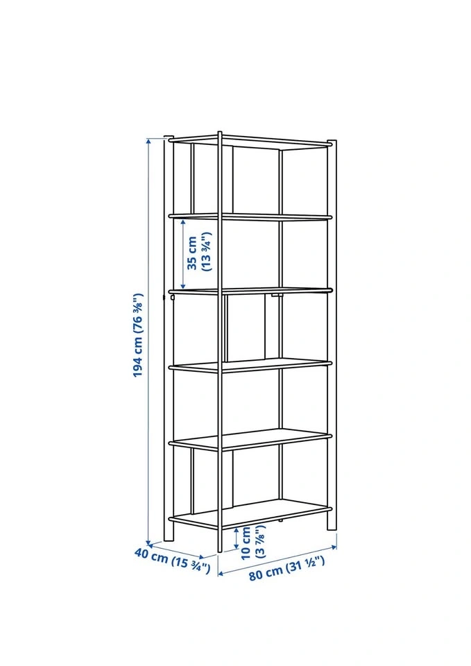 JÄTTESTA Storage combination, black, 200x40x195 cm - photo 5