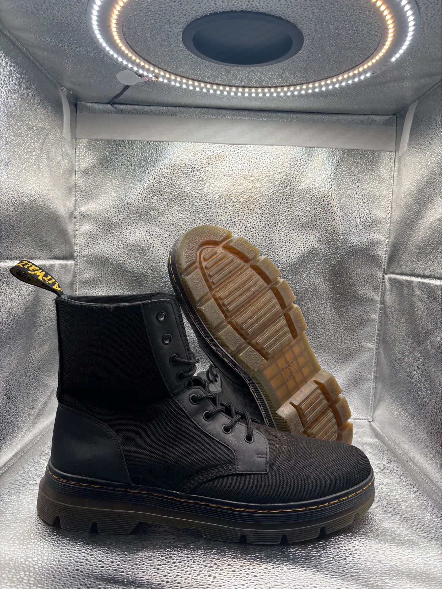Dr. Martens mens combs leather combat boots