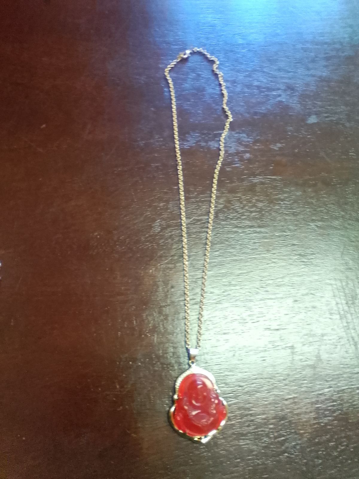 Red Buddha CZ Crystals Chain