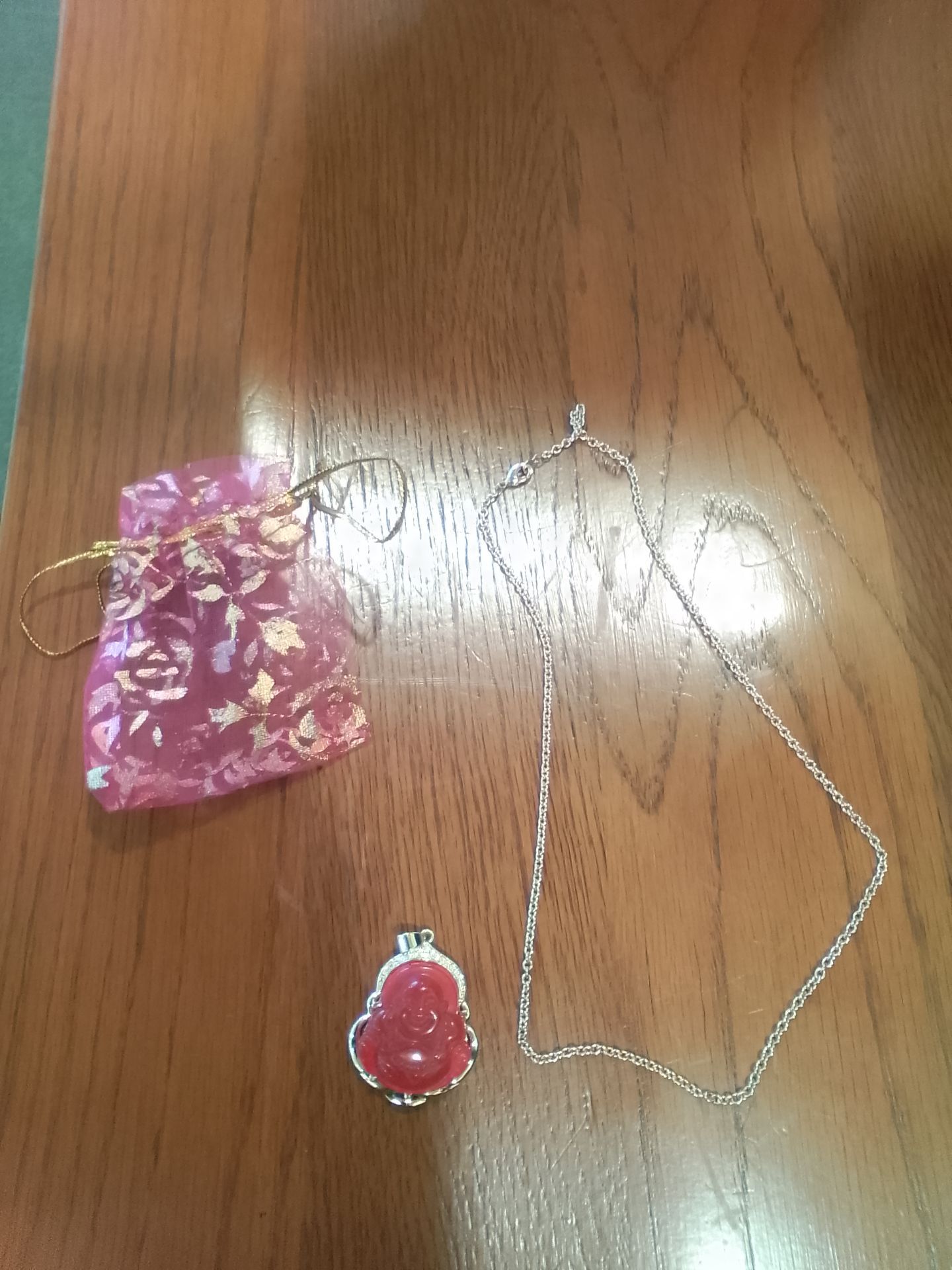 Red Buddha CZ Crystals Chain - photo 3