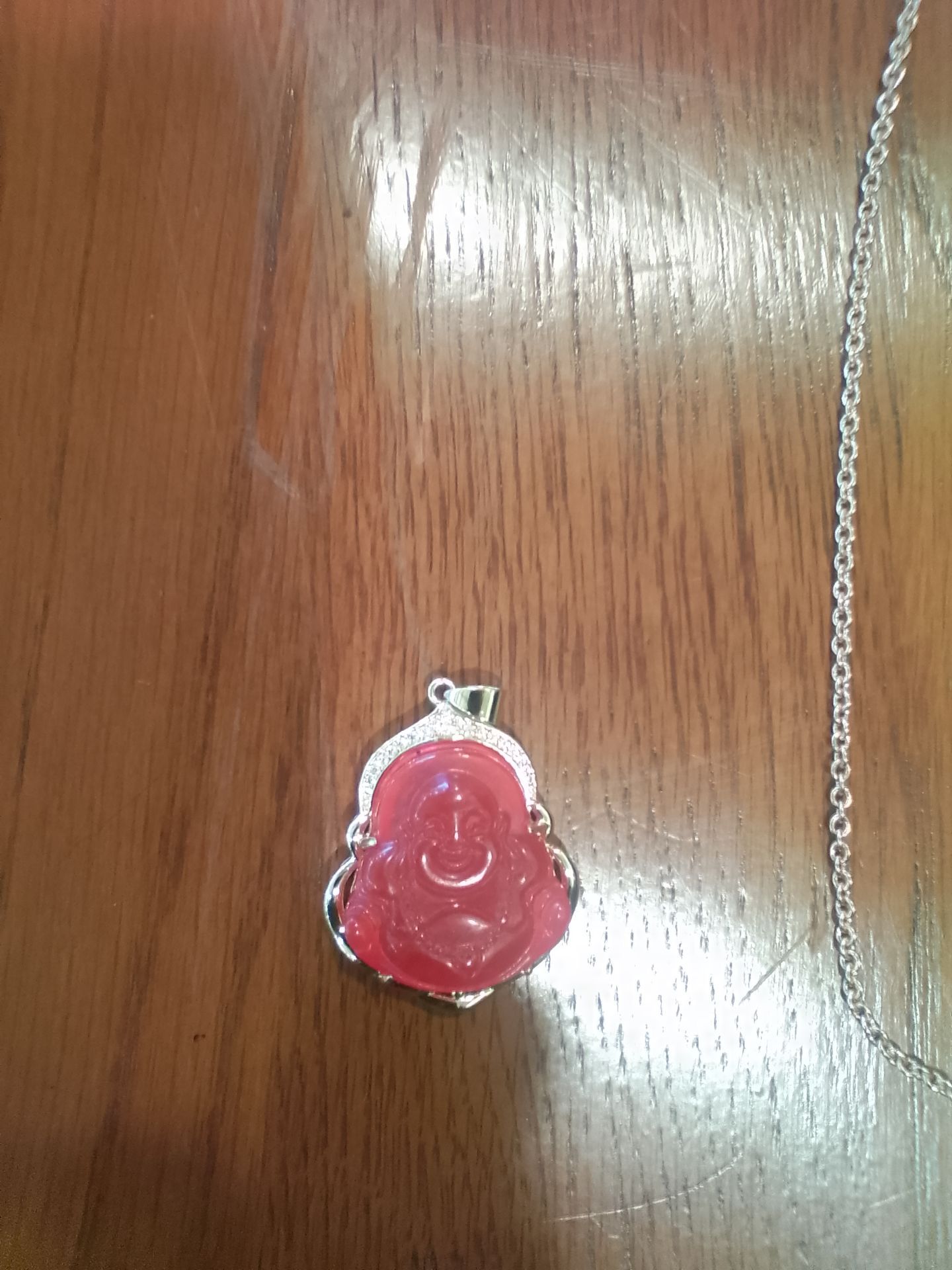 Red Buddha CZ Crystals Chain - photo 4