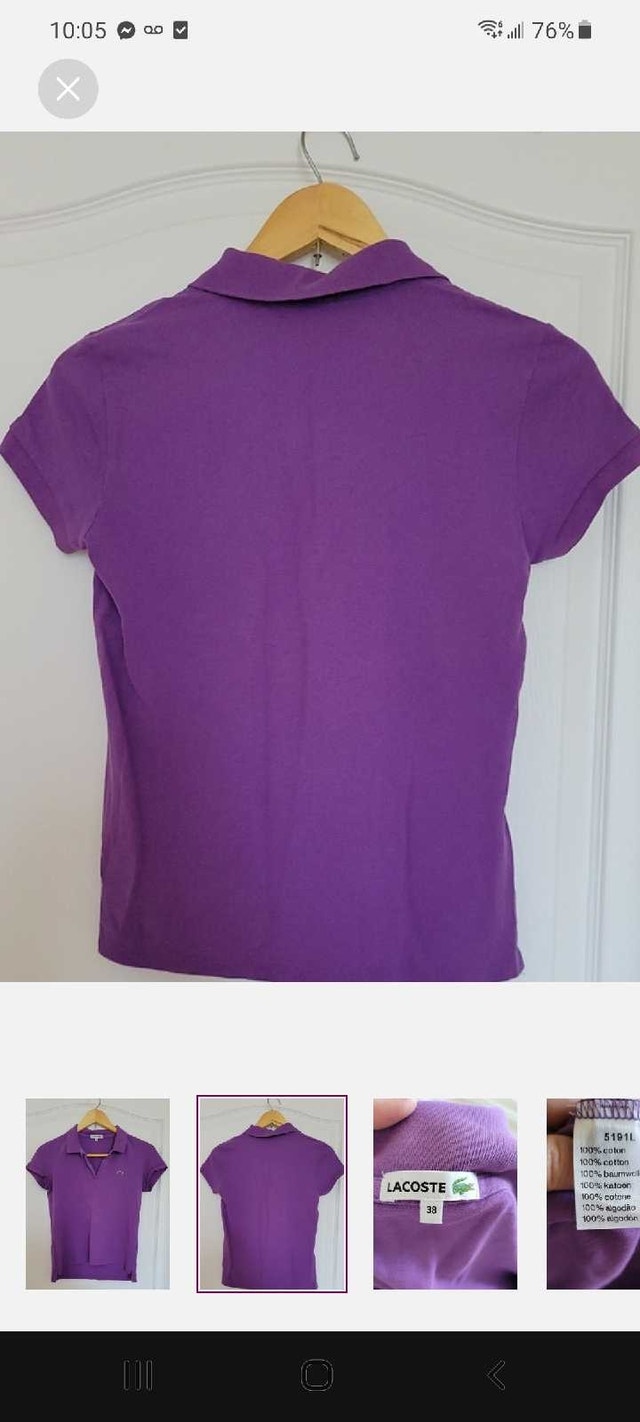 Lacoste Polo Shirt - Purple, Size M - photo 2