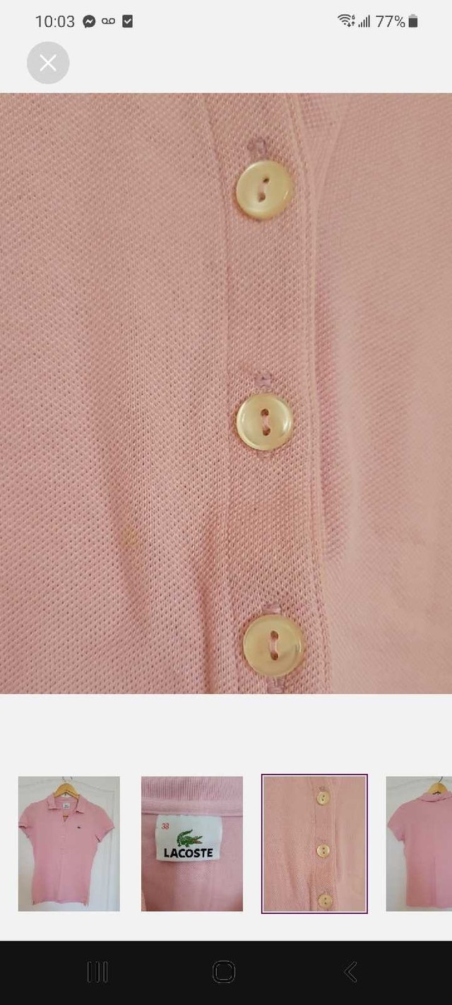 Lacoste Polo Shirt - Pink, Size Small - photo 3