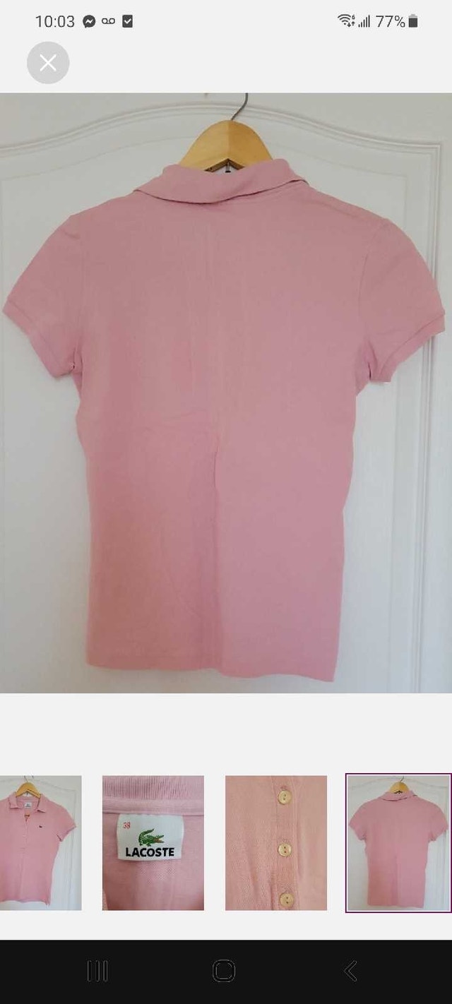 Lacoste Polo Shirt - Pink, Size Small - photo 4