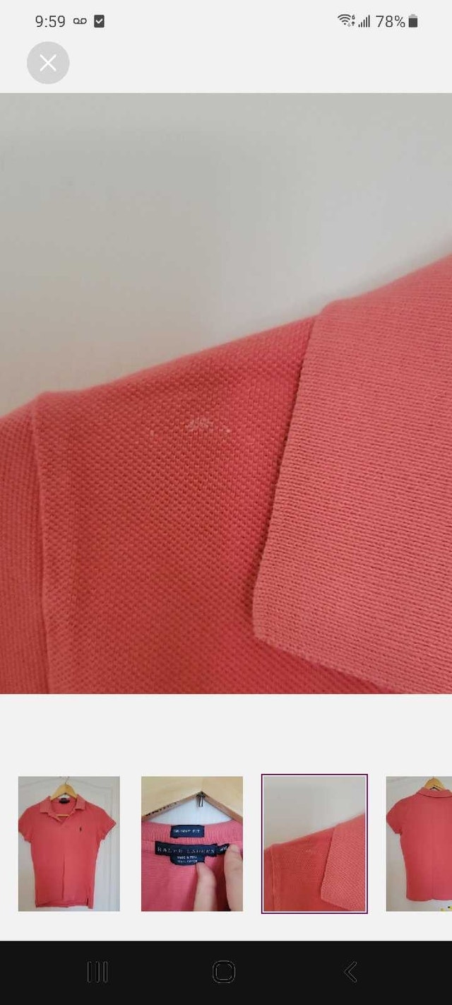 Ralph Lauren Polo Shirt - Women's Coral Size Small - photo 3