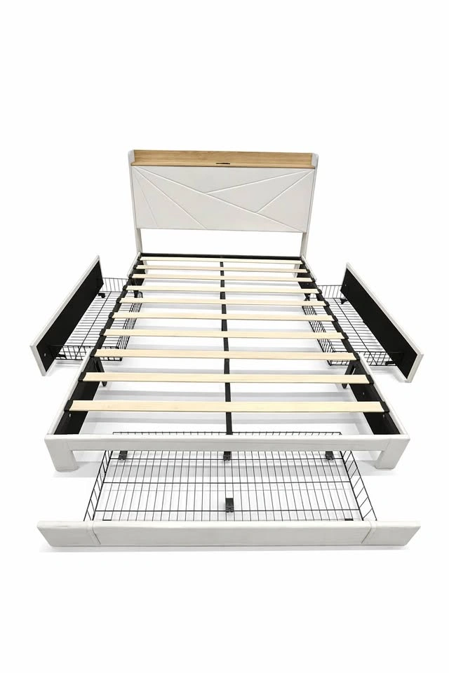 Brand New Queen Smart Storage Bed Frame w/ USB, Type-C, Power Ou - photo 2
