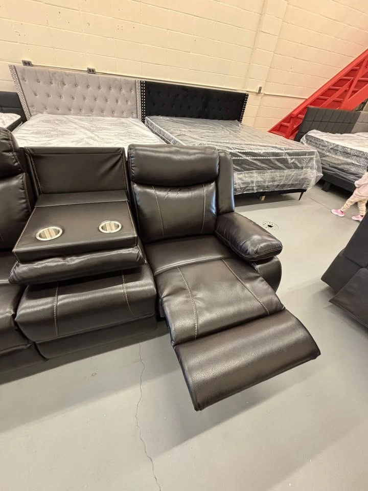 Brand New Leather Recliner Sofa Set 3-2-1 - photo 2