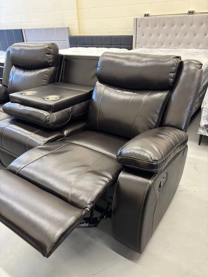 Brand New Leather Recliner Sofa Set 3-2-1 - photo 5